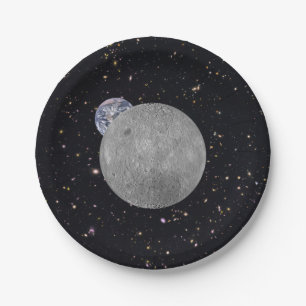 Dark or Far Side of the Moon Paper Plate