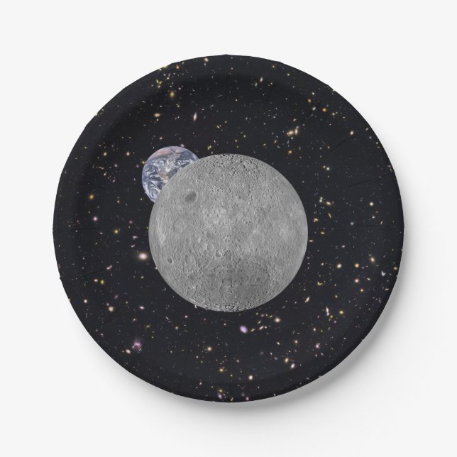 Dark or Far Side of the Moon Paper Plate (Front)