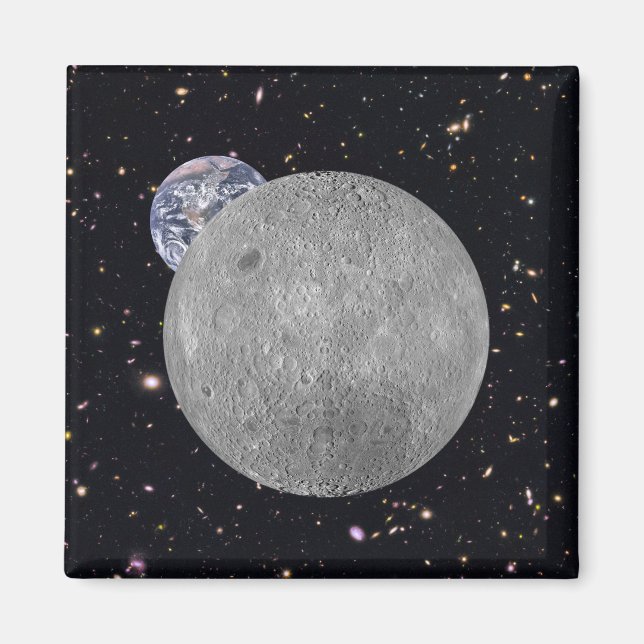 Dark or Far Side of the Moon Starry Sky Magnet (Front)