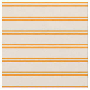 Dark Orange and Bisque Coloured Striped Pattern Fabric