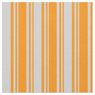 Dark Orange and Light Grey Striped/Lined Pattern Fabric