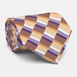 Dark Orange and Purple Stripes Tie