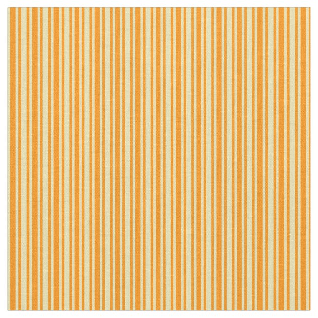 Dark Orange and Tan Coloured Lined/Striped Pattern Fabric (Close Up)