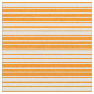 Dark Orange and White Coloured Lines Pattern Fabric