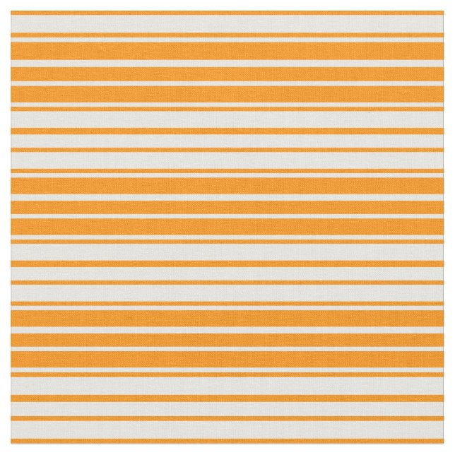 Dark Orange and White Coloured Lines Pattern Fabric (Close Up)