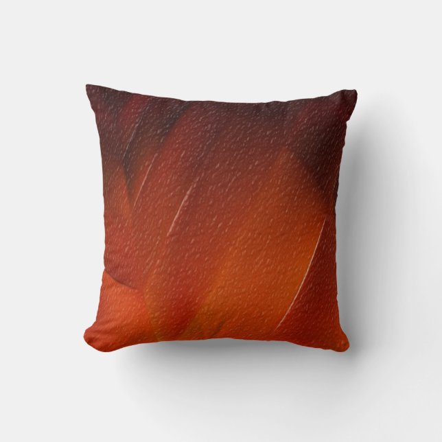 Dark orange bold textured cushion (Front)