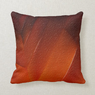 Dark orange bold textured cushion