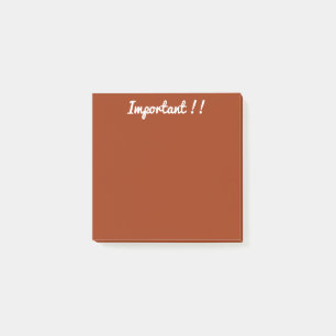 Dark orange/brown post-it notes