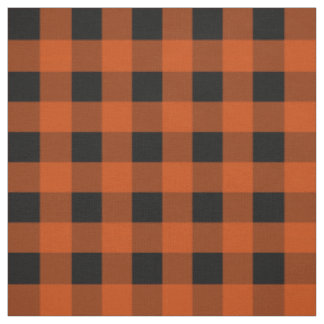Dark Orange Buffalo Plaid Fabric