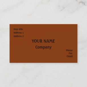 Dark orange business card