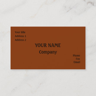 Dark orange business card