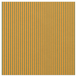 Dark Orange & Dark Olive Green Pattern of Stripes Fabric