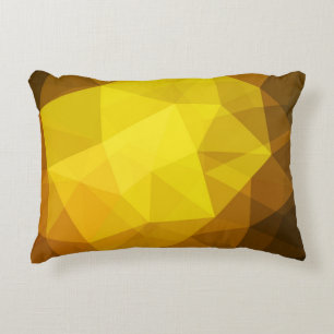 Dark orange polygonal. A completely new color illu Decorative Cushion