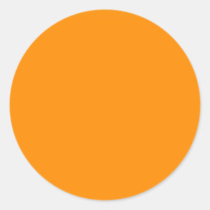 Dark Orange Solid Colour Classic Round Sticker