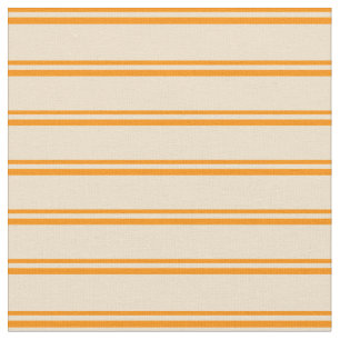 Dark Orange & Tan Stripes Fabric