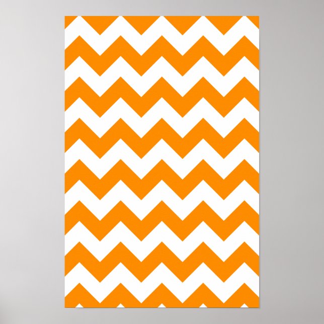 Dark Orange Zigzag Poster (Front)