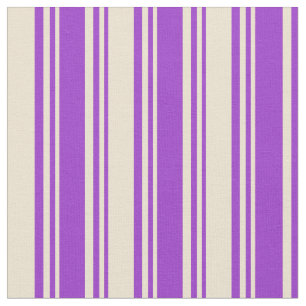 Dark Orchid and Beige Lined/Striped Pattern Fabric