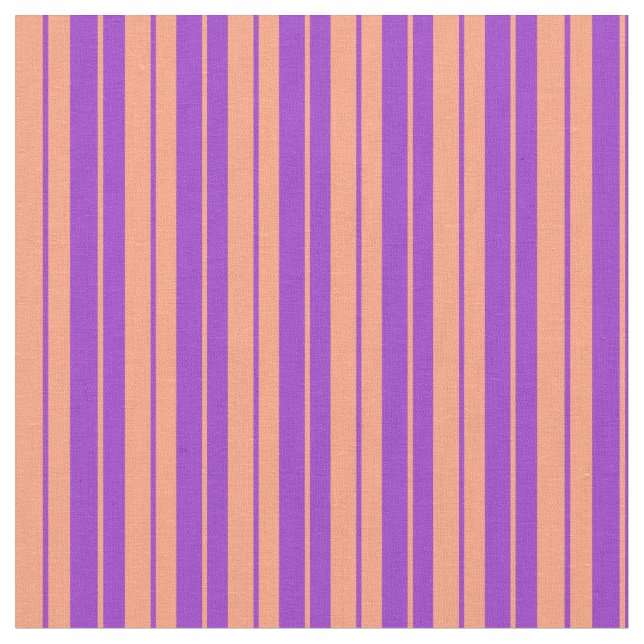 Dark Orchid and Light Salmon Coloured Lines Fabric (Close Up)
