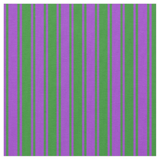 Dark Orchid & Forest Green Coloured Pattern Fabric (Close Up)