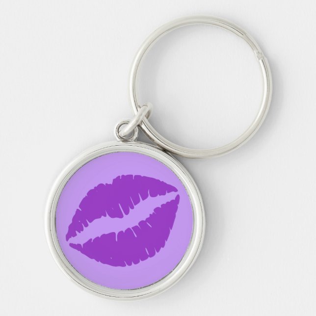 Dark Orchid Lipstick Purple Key Ring (Front)