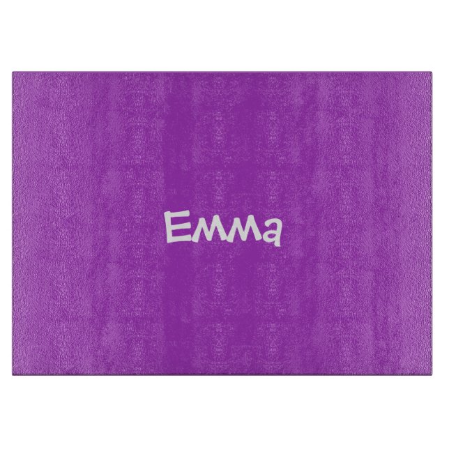 Dark Orchid Personalised Glass Cutting Board (Front)