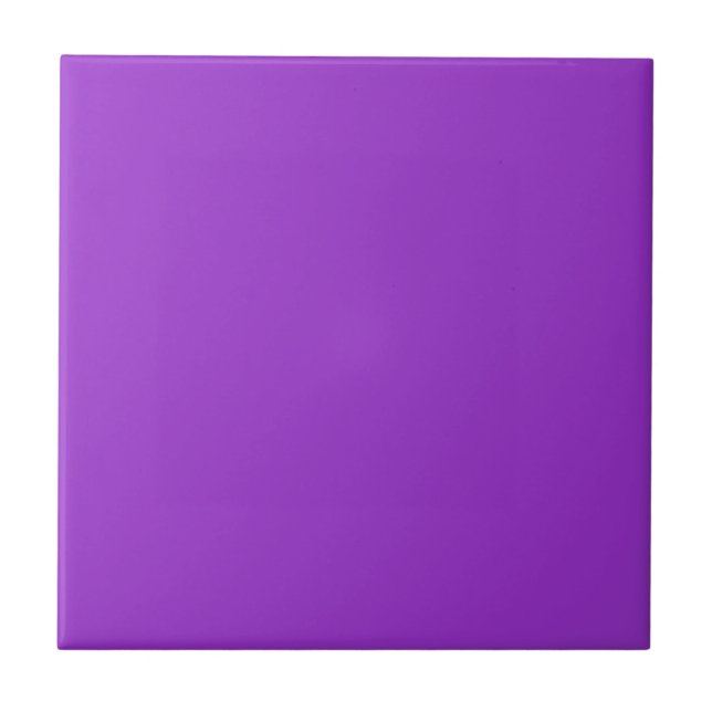 Dark Orchid Solid Colour | Classic Elegant Ceramic Tile (Front)