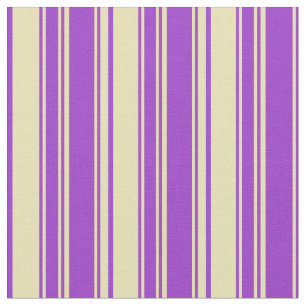 Dark Orchid & Tan Coloured Lines Pattern Fabric