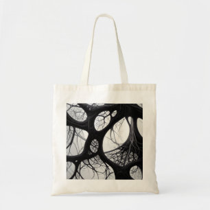 Dark Organic Pattern Abstract Tote Bag