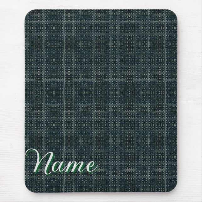 Dark Ornamental Maze Mouse Pad (Front)