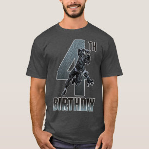 Dark Panther 4th Birthday For Fans T-Shirt