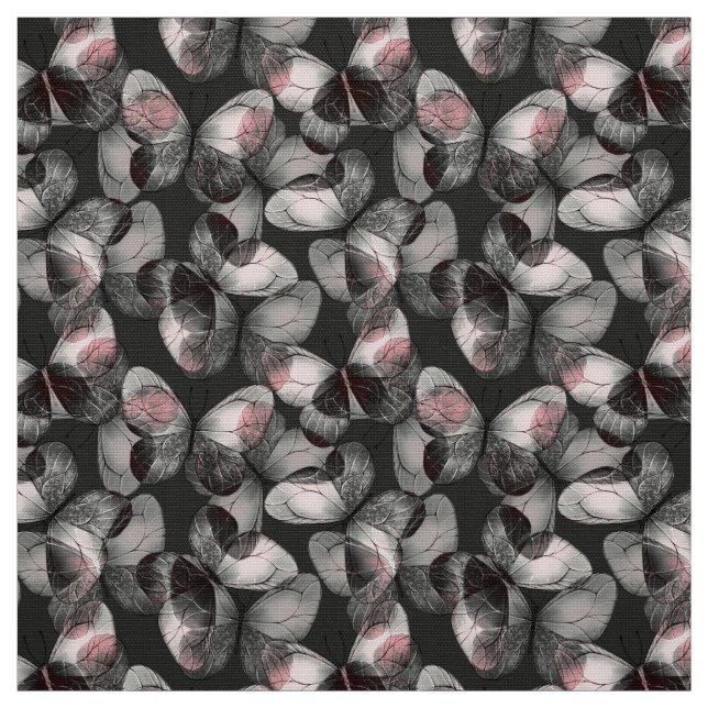 Dark pattern with buttreflies fabric (Swatch)