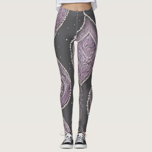 Dark Pearls AI art Leggings