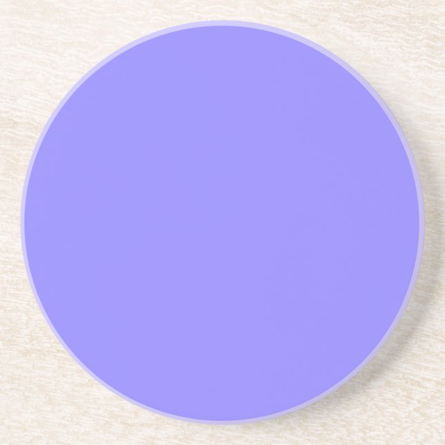Dark Periwinkle Colour Background Purple Violet Coaster (Front)