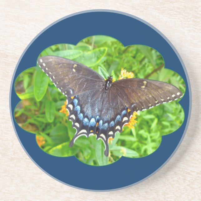 Dark Phase Tiger Swallowtail Butterfly Coaster (Front)