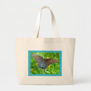 Dark Phase Tiger Swallowtail Butterfly Items Large Tote Bag