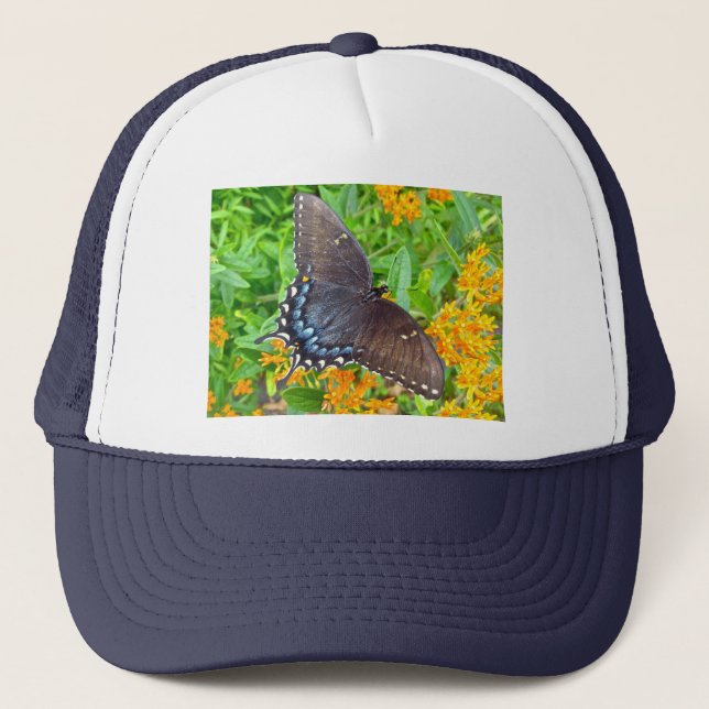 Dark Phase Tiger Swallowtail Butterfly Items Trucker Hat (Front)