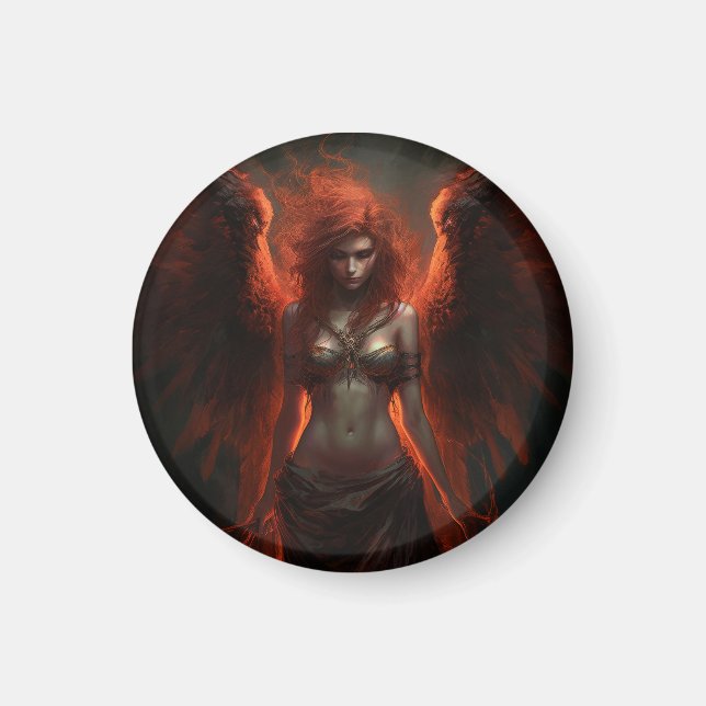 Dark Phoenix Fantasy Art Magnet (Front)