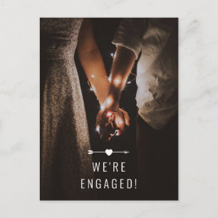 Dark Photo   Engagement Announcement   Postcard