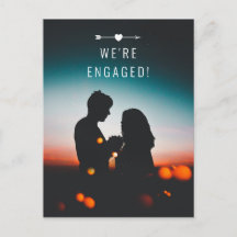 Dark Photo | Engagement Announcement | Postcard