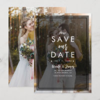 Dark Photo Tint Overlay 2 Modern Save the Date