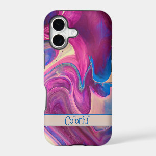 Dark pink colour waves iphone cases