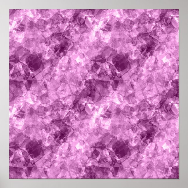 Dark Pink Crumpled Texture Poster (Front)