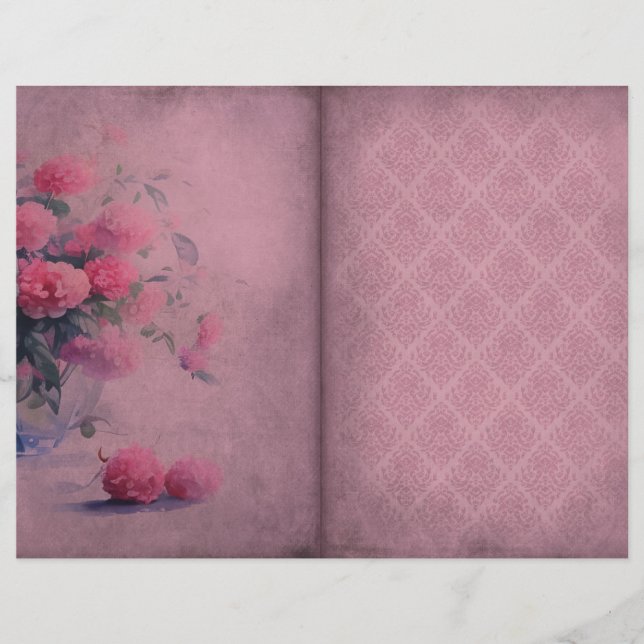 Dark Pink Floral Journal Page (Front)