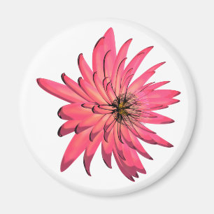 dark pink flower magnet