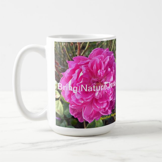 Dark Pink Flower Mug (Left)