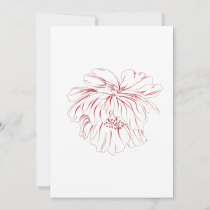 Dark Pink Flowy Peony Invitation