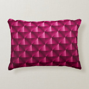 Dark pink Geometric grid Carbon fiber background M Decorative Cushion