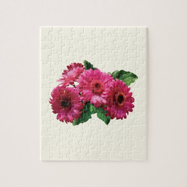 Dark Pink Gerbera Daisies Jigsaw Puzzle (Vertical)