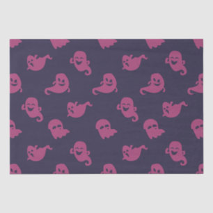 Dark Pink Ghosts Dark Purple Halloween Tissue Paper