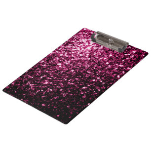 Dark Pink glitter sparkles Clipboard